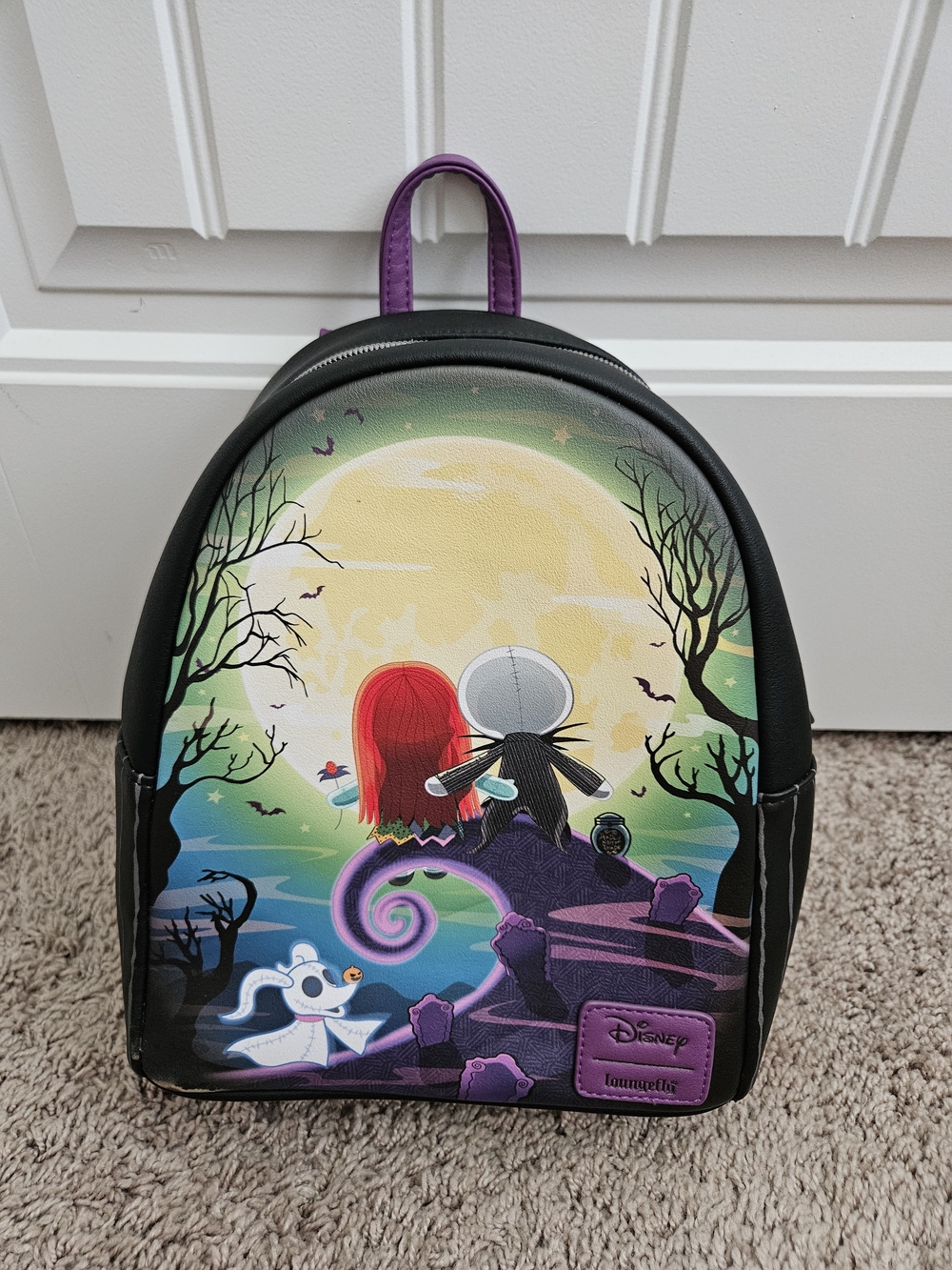 *New* Loungefly The Nightmare Before Christmas Jack & Sally Moon Mini Backpack